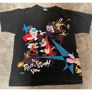 Vintage 1992Nickelodeon Shirt Ren Stimpy Large T-Shirt